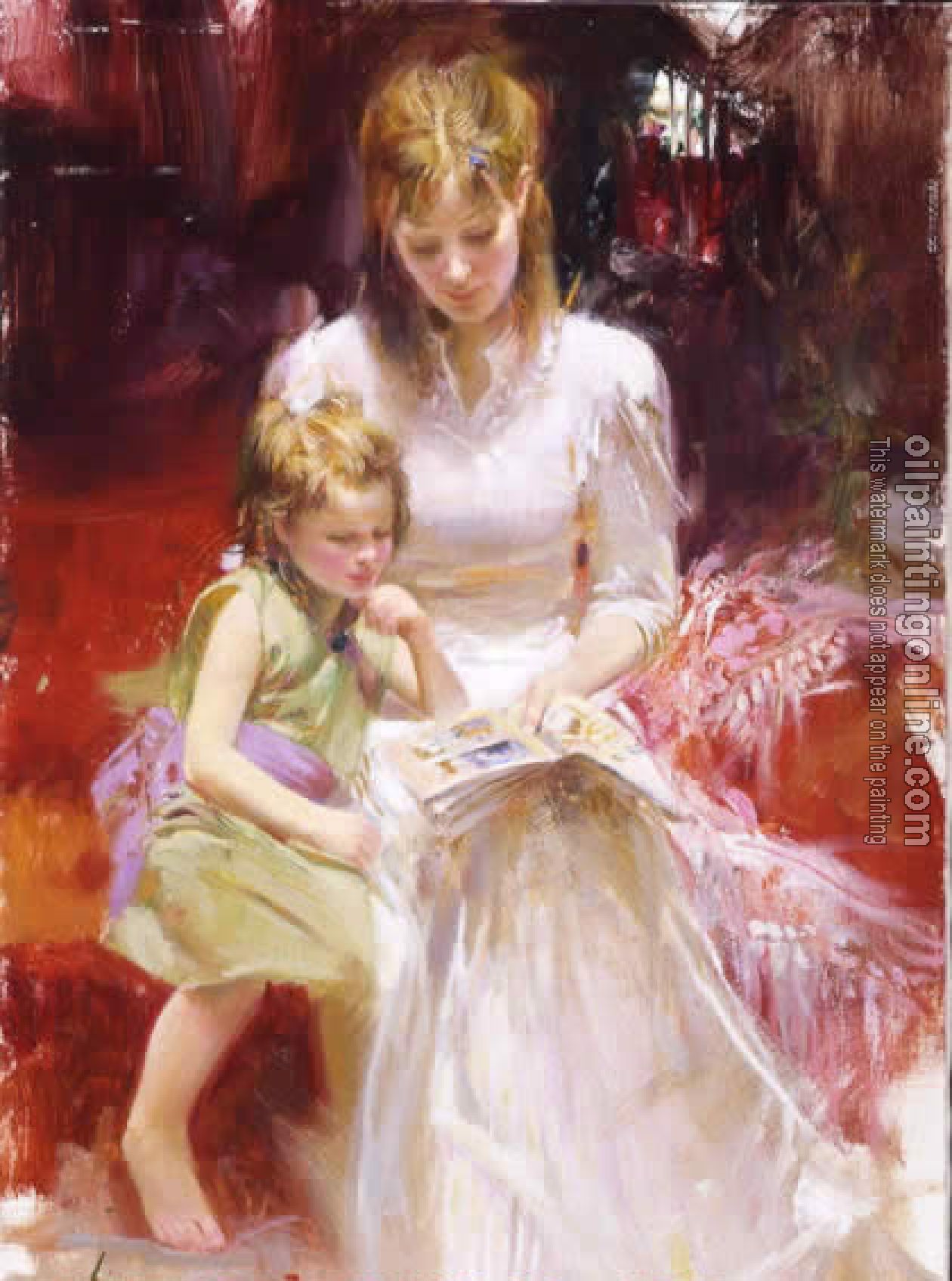 Pino Daeni - Impression oil painting.